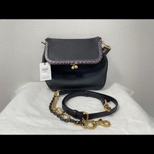 EEUC Coach Rider 24 Crossbody Bag Black Exotic Style 75501